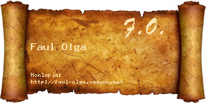Faul Olga névjegykártya